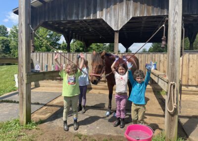 Horseback riding camp at Grovespring Farm in Culpeper, Virginia