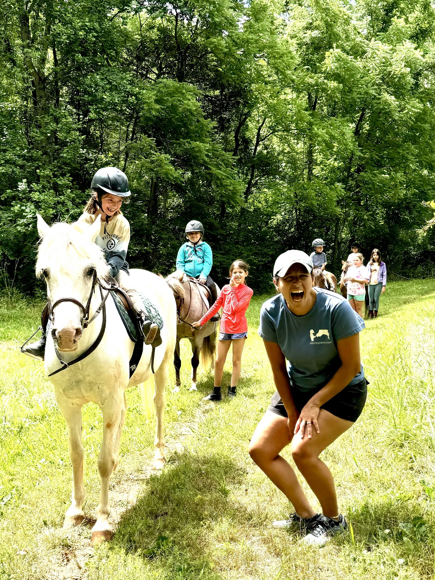 Horseback riding camp at Grovespring Farm in Culpeper, Virginia